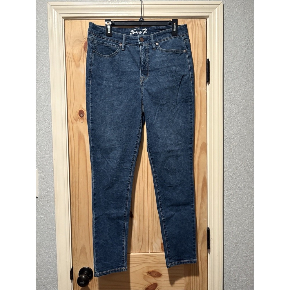 Seven7 High Rise Skinny Jeans Womens Size 10 Dark Wash Stretch Denim Pants